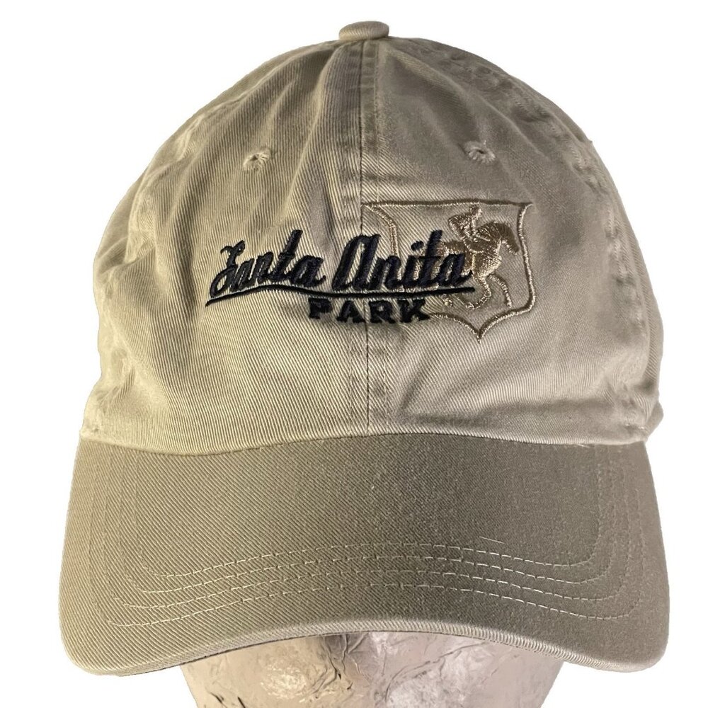Santa Anita Park Hat Strapback Tan Horse Racing Cap Arcadia CA Dad Hat AHEAD